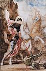 Gustave Moreau Paintings - Saint Georges by Gustave Moreau